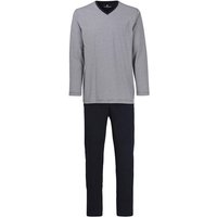 TOM TAILOR Pyjama Pure Cotton Herren Schlafanzug mit gestreiftem Oberteil aus reiner Baumwolle