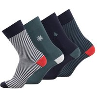 TOM TAILOR Socken 90225X545046 4er Pack Socken in Weihnachts-Geschenk-Box. Streifenmotiv und Icon-Variationen als perfektes Geschenk-Set für Herren