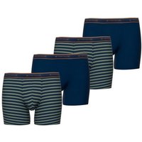 TOM TAILOR Langer Boxer TOM TAILOR Herren Long-Pants grün uni 4er Pack (4-St)