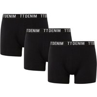 TOM TAILOR Denim Boxershorts Hipster Trunk Boxershorts im 3er-Pack (Multipack) Größe S