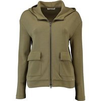 Brax Sweatjacke BRAX Sweatjacke Berit khaki in neuartiger Cupro-Qualität