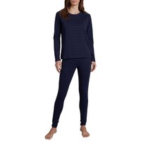 TOM TAILOR Pyjama TOM TAILOR Damen Pyjama blau bedruckt (1 tlg)