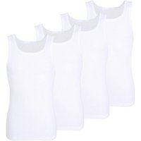 TOM TAILOR Unterhemd TOM TAILOR Herren Tank-Top weiß uni 4er Pack (4-St)