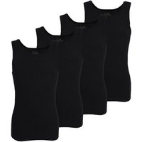 TOM TAILOR Unterhemd TOM TAILOR Herren Tank-Top schwarz uni 4er Pack (4-St)