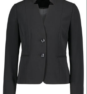 Klassischer Blazer von Betty Barclay in schwarz Passform: Tailliert  Gesamtlänge: 60 cm  Ärmel: Langarm  Tasche: Paspeltasche  Verschluss: Knopf  * Muster: Unifarben  Futter: 55% Polyester