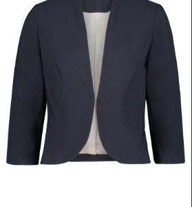 Sportlicher Blazer in navy Passform: Tailliert  Gesamtlänge: 52 cm  Ärmel: 3/4 Arm  Verschluss: Haken und Ösen  Muster: Unifarben  * Verschluss: Haken und Ösen  Futter: 100% Acetat PflegehinweiseNicht waschen