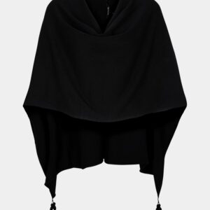 Feinstrick-Poncho mit Quasten   Material: Obermaterial: 81% Viskose