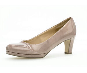 Runder Plateau Pumps in der Farbe copper von Gabor. Die Absatzhöhe beträgt 60 mm.