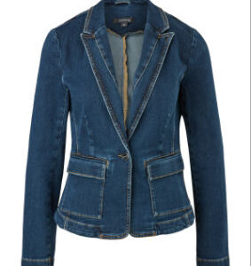 Lässiger Comma Jeansblazer in blue denim stretch.Material: 83% Baumwolle