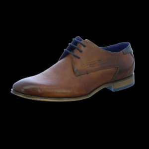 Ein idealer Schuh für den optimalen Auftritt von Bugatti in cognac. Die elegante Laufsohle hat einen dezenten Blockabsatz.