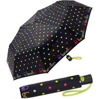 United Colors of Benetton Taschenregenschirm Mini mit Auf-Automatik - Signature Dot black