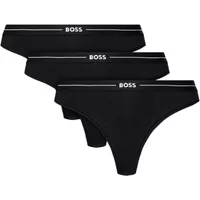 3P String Set Schwarz Baumwolle Elastisches Logo Taillenband Hugo Boss