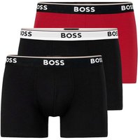 BOSS Boxer Cotton Stretch (3-St) mit umlaufend eingewebtem Markenschriftzug