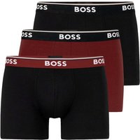 BOSS Boxer Cotton Stretch (3-St) mit umlaufend eingewebtem Markenschriftzug