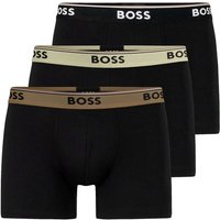 BOSS Boxer Cotton Stretch (3-St) mit umlaufend eingewebtem Markenschriftzug