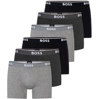 BOSS Boxer Cotton Stretch (6-St) mit umlaufend eingewebtem Markenschriftzug