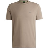 BOSS GREEN T-Shirt Tee mit gummiertem Kontrast-Logo