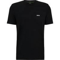 BOSS GREEN T-Shirt Tee mit gummiertem Kontrast-Logo