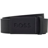 BOSS Ledergürtel Boss_Icon-S1_Sz40 mit BOSS-Logo-Prägung auf der Koppelschließe