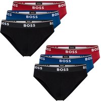 BOSS Slip Cotton Stretch (6-St) mit umlaufend eingewebtem Markenschriftzug