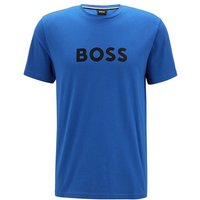 BOSS T-Shirt Sun UV Protection (1-tlg) Herren Beach Shirt aus reiner Baumwolle mit großem Logo-Print