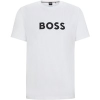 BOSS T-Shirt T-Shirt RN mit großem BOSS Logoprint