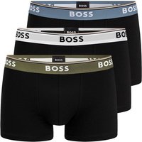 BOSS Trunk Cotton Stretch (3-St) mit umlaufend eingewebtem Markenschriftzug