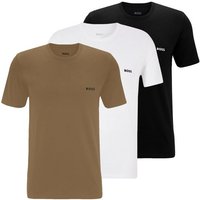 BOSS Unterziehshirt Classic T-Shirt (3-St) mit fein geripptem Rundhalsausschnitt