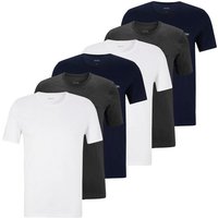 BOSS Unterziehshirt Classic T-Shirt (6-St) mit fein geripptem Rundhalsausschnitt