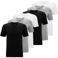 BOSS Unterziehshirt Classic T-Shirt (6-St) mit fein geripptem Rundhalsausschnitt