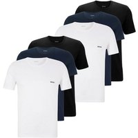 BOSS Unterziehshirt Classic T-Shirt (6-St) mit fein geripptem Rundhalsausschnitt