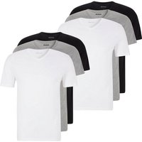 BOSS Unterziehshirt Classic T-Shirt (6-St) mit fein geripptem V-Ausschnitt