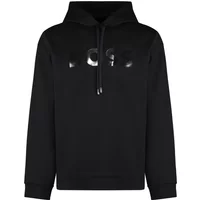 Baumwoll-Hoodie mit seitlichen Schlitzen Hugo Boss