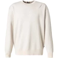 Baumwolle Creme Rundhalsausschnitt Pullover Boss