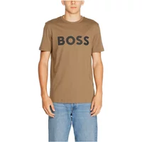 Bedrucktes Baumwoll-T-Shirt mit Rundhalsausschnitt Boss