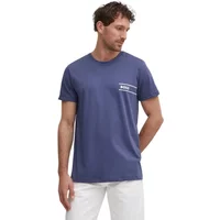 Blau Baumwoll T-Shirt