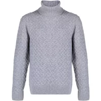 Blau-Grauer Woll-Kaschmir-Pullover Hugo Boss