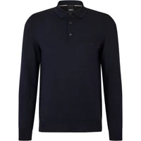 Blau Langarm Polo Shirt Boss