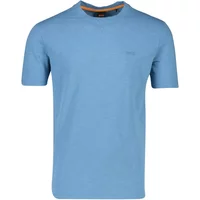 Blau Rundhals Baumwoll T-shirt Hugo Boss