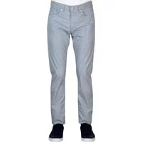 Blaue Slim Fit Hose mit Mikromuster Hugo Boss