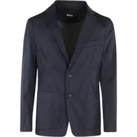 Blaue Stretch-Baumwolljacke Hugo Boss