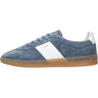 Blaue Wildleder-Sneaker mit niedrigem Schaft