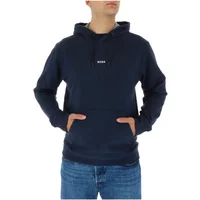 Blauer Bedruckter Kapuzenpullover Hugo Boss