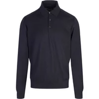 Blauer Wollseidenkaschmirpullover Hugo Boss