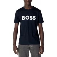 Blaues Print Kurzarm Herren T-Shirt Hugo Boss