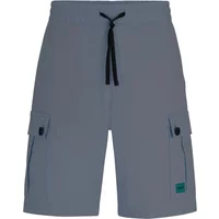 Cargo Shorts Grau Baumwolle Elastischer Bund Hugo Boss