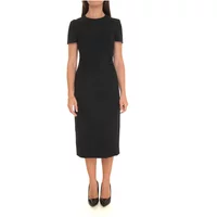 Crêpe Sheath Kleid mit Front Gather Boss