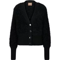 Damen V-Ausschnitt Baumwollmischung Cardigan mit Glitzernden Knöpfen Hugo Boss