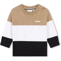 Dreifarbiges Baumwollstrickpullover Hugo Boss