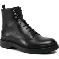 Dunkelbraune Leder Montreal Boss Stiefel Hugo Boss